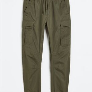 H&M Men's khaki greenCargo Pants slim fit